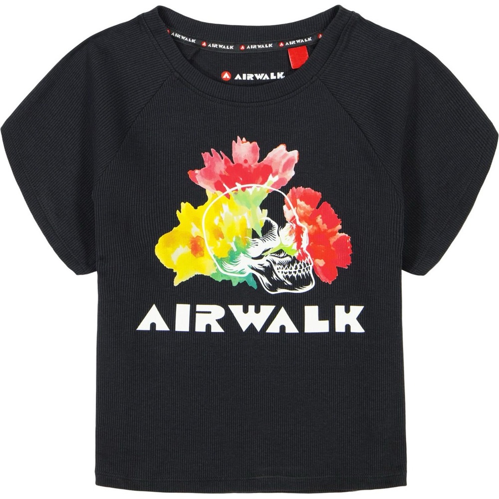 Airwalk Cropped tee, BLACK.. xxl youth, like new